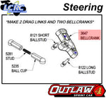 Custom Works 3647 Steering Bellcrank