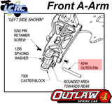 Custom Works 4244 Front Outer Suspension Hinge Pin (Captured)