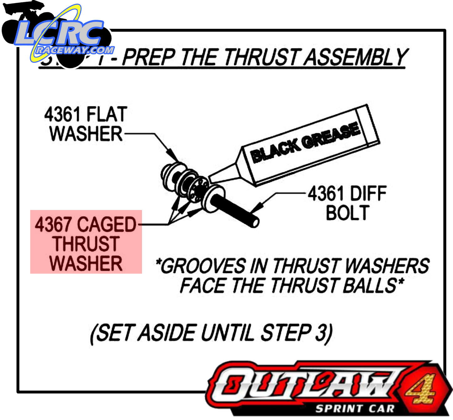 Custom Works 4367 Thrust Bearing Assembly for Differential Bolt