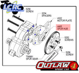 Custom Works 4465 Direct Mount Spur Hub (Blue)