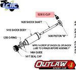 Custom Works 5230 1/8' E-Clip Pack (Pack of 24) - For attaching the Shock Piston to the Shock Shaft