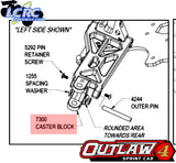 Custom Works 7300 0 Degree Caster Blocks for Hex Spindles (2)