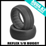 J Concepts 3121-03 Reflex 1/8 Buggy Tires (2) - Aqua A2 (Soft Longwear)