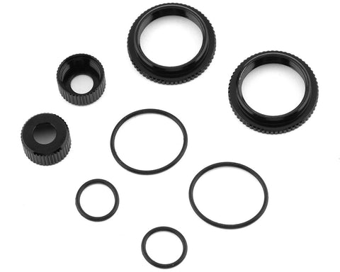 Team Associated 91929 13mm Shock Collar & Seal Retainer Set (Black)