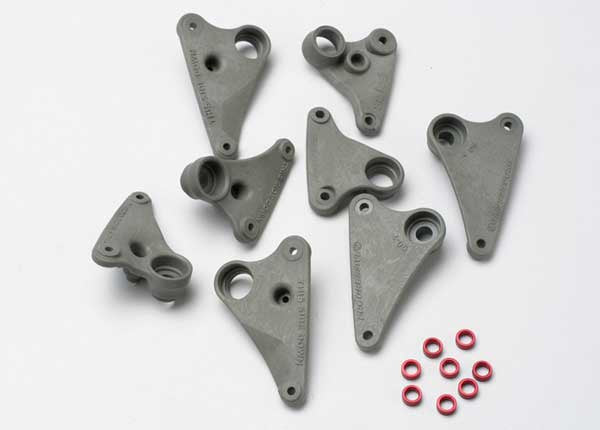 Traxxas 5358 - Rocker arm set, progressive-2 (90-T)/ spacers (red aluminum) (8)