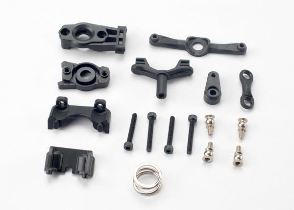 Traxxas 7043 Steering arm (upper & lower)/ steering link/ servo horn/ servo saver/ servo saver spring/ servo horn mount/ ball stud (2)/ shock mounts, front & rear/ 2.5x18mm CS (4) 0.04