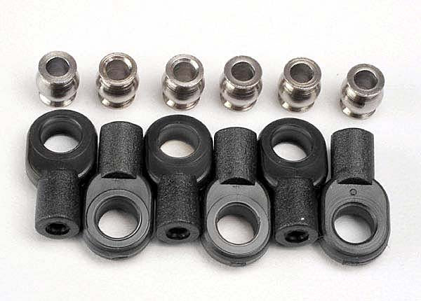 Traxxas 2742X Rod ends, short (6)/ hollow balls (6) 0.02