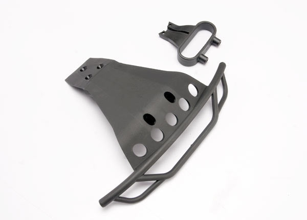 Traxxas 6835x Bumper, front/ bumper mount, front (black) 0.135