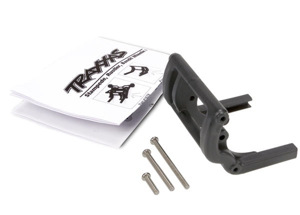 Traxxas 3677 Wheelie bar mount (1)/ hardware (black) 0.075