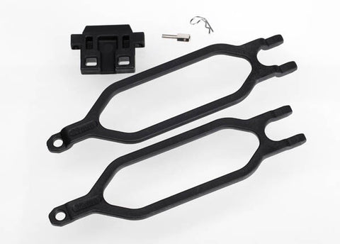 Traxxas 6727X Hold down, battery/ hold down retainer/ battery post/ angled body clip