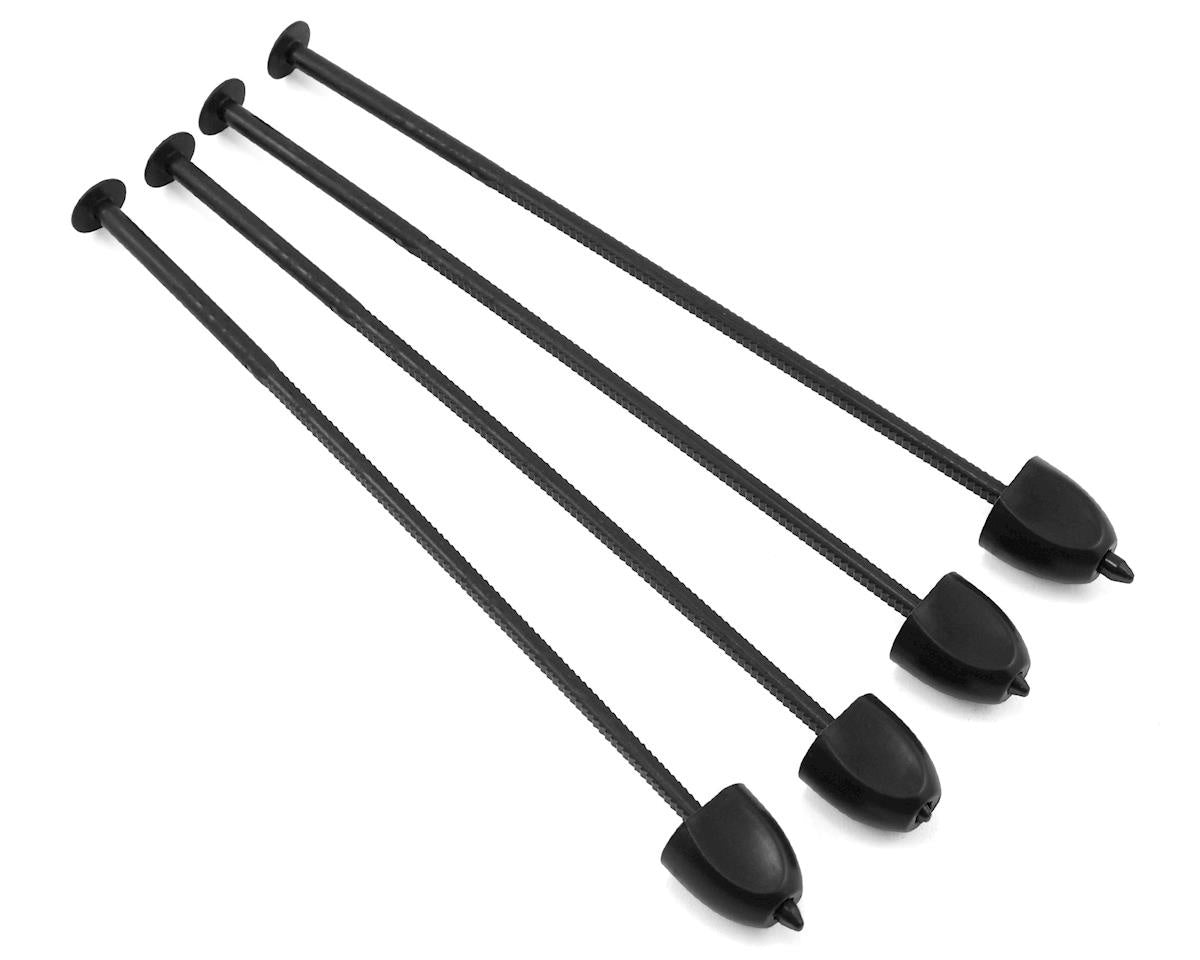 DE Racing DER-ZS4-BLK Zip Stix Tire Organizers (Black) (4)