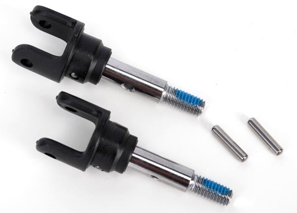 Traxxas 6854X Stub axles, front, heavy duty (2)/ yokes (2)/ pins (4) 0.03