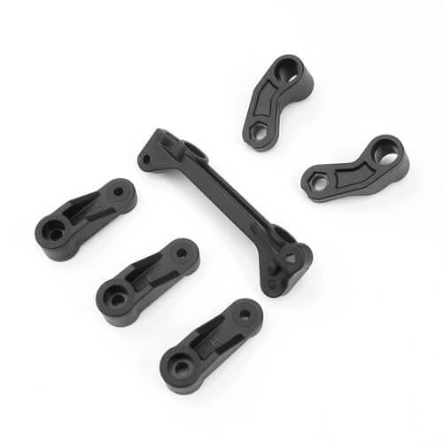 Tekno TKR6526B Bell Cranks, Servo Horns, Ackerman Plate (revised, requires TKR6519B)