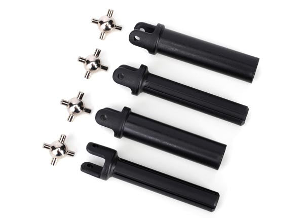 Traxxas 6850X Half shafts, heavy duty (external splined (2)/ internal splined (2))/ metal u-joints (4) 0.055