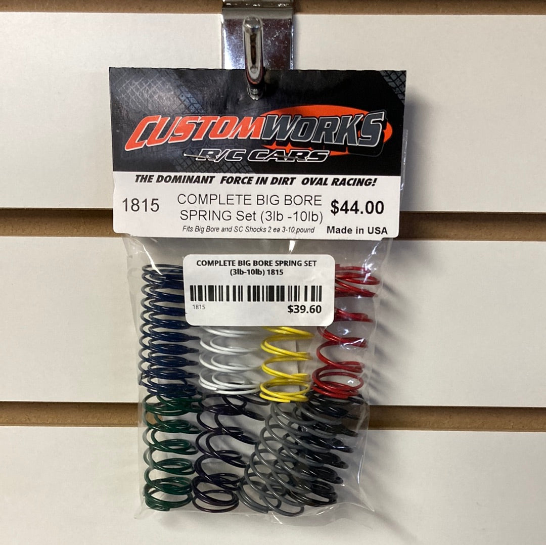 Custom Works 1815 Complete Big Bore Spring Set (3lb-10lb)