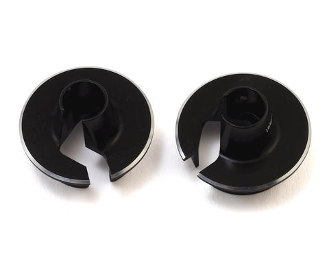 JConcepts 2493-2 +5mm Fin Aluminum Off-Set Shock Spring Cup (Black) (2)