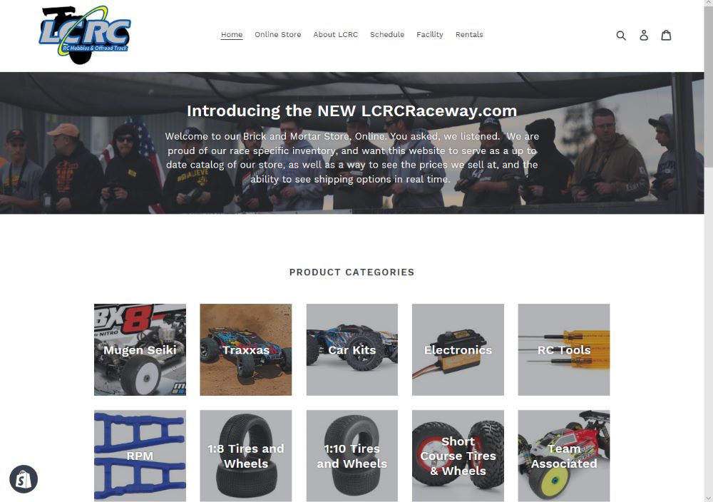 Coming February 13th, 2019:  LCRC Raceway Introduces Our Brand New Online Store!
