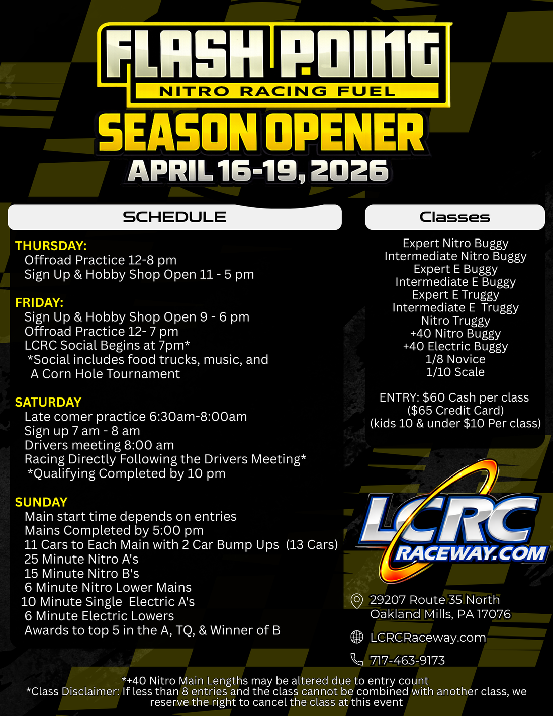 The Flash Point Season Opener - April 16- 19th, 2026