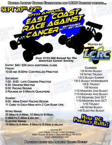 The 2019 East Coast Race Against Cancer hosted by LCRC Raceway