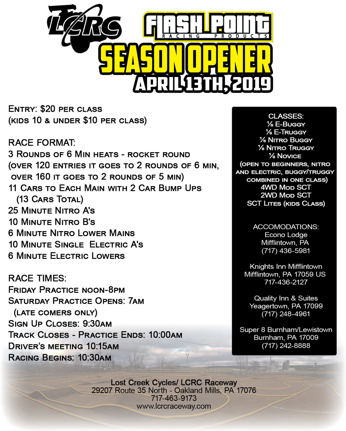 The LCRC Flash Point Season Opener is 30 Days Away!