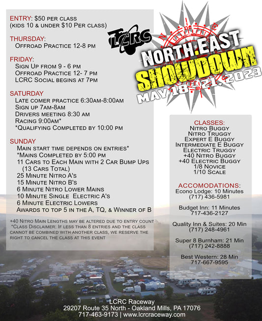 LCRC Presents: The North East Showdown May 18th - 21st, 2023