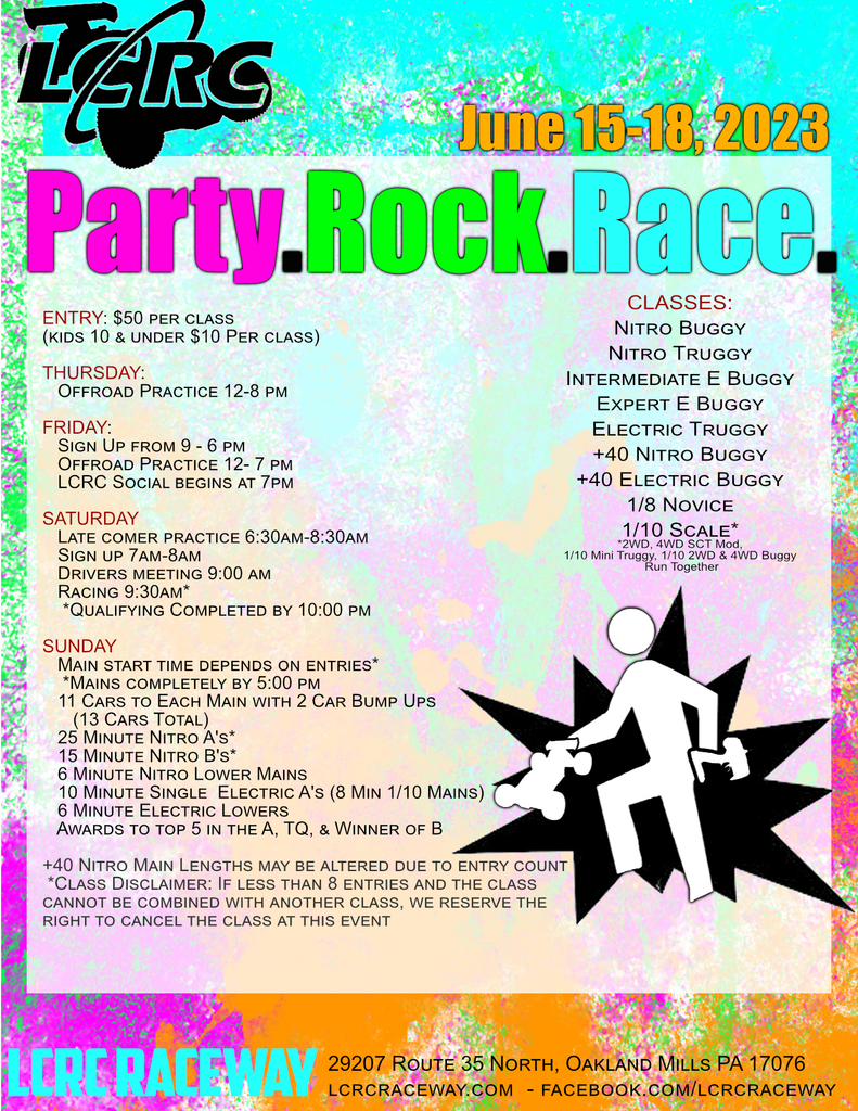 Results from 2023 Party.Rock.Race. β LCRC Raceway
