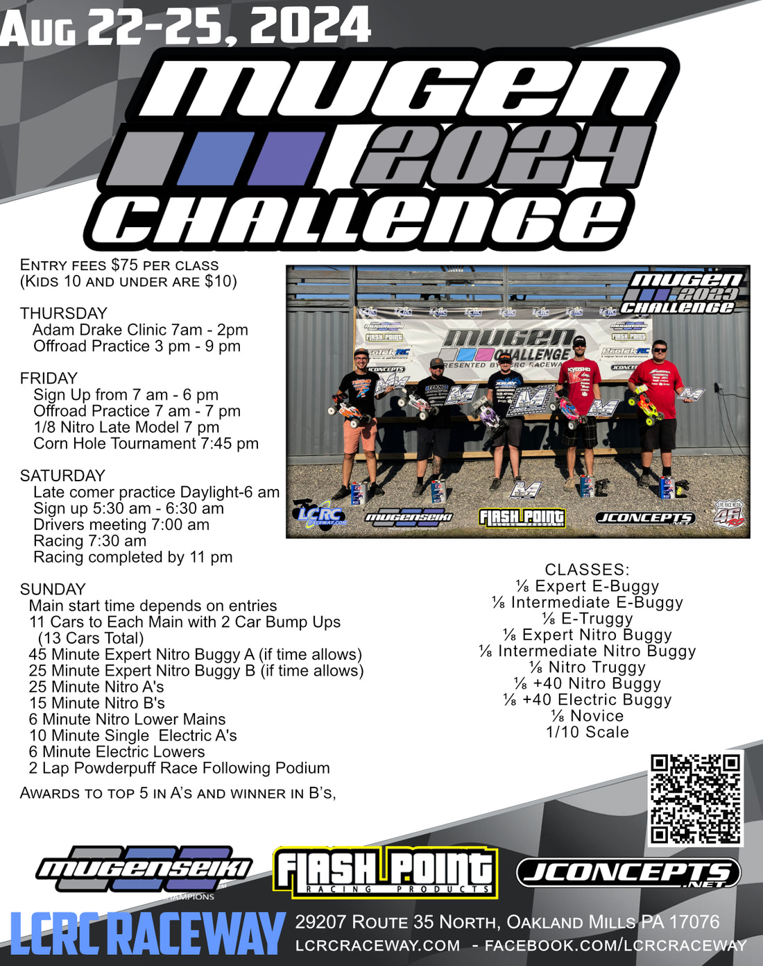 LCRC Presents: The Mugen Challenge: August 22 - 25, 2024