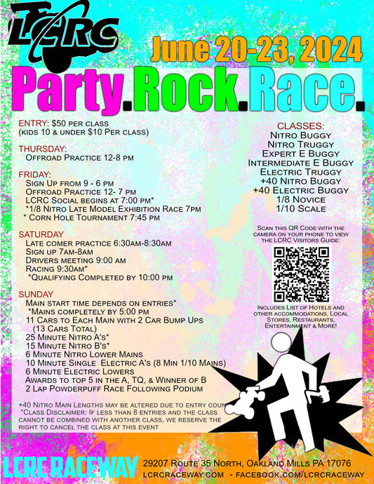 LCRC Presents: Party. Rock. Race.: June 20-23, 2024
