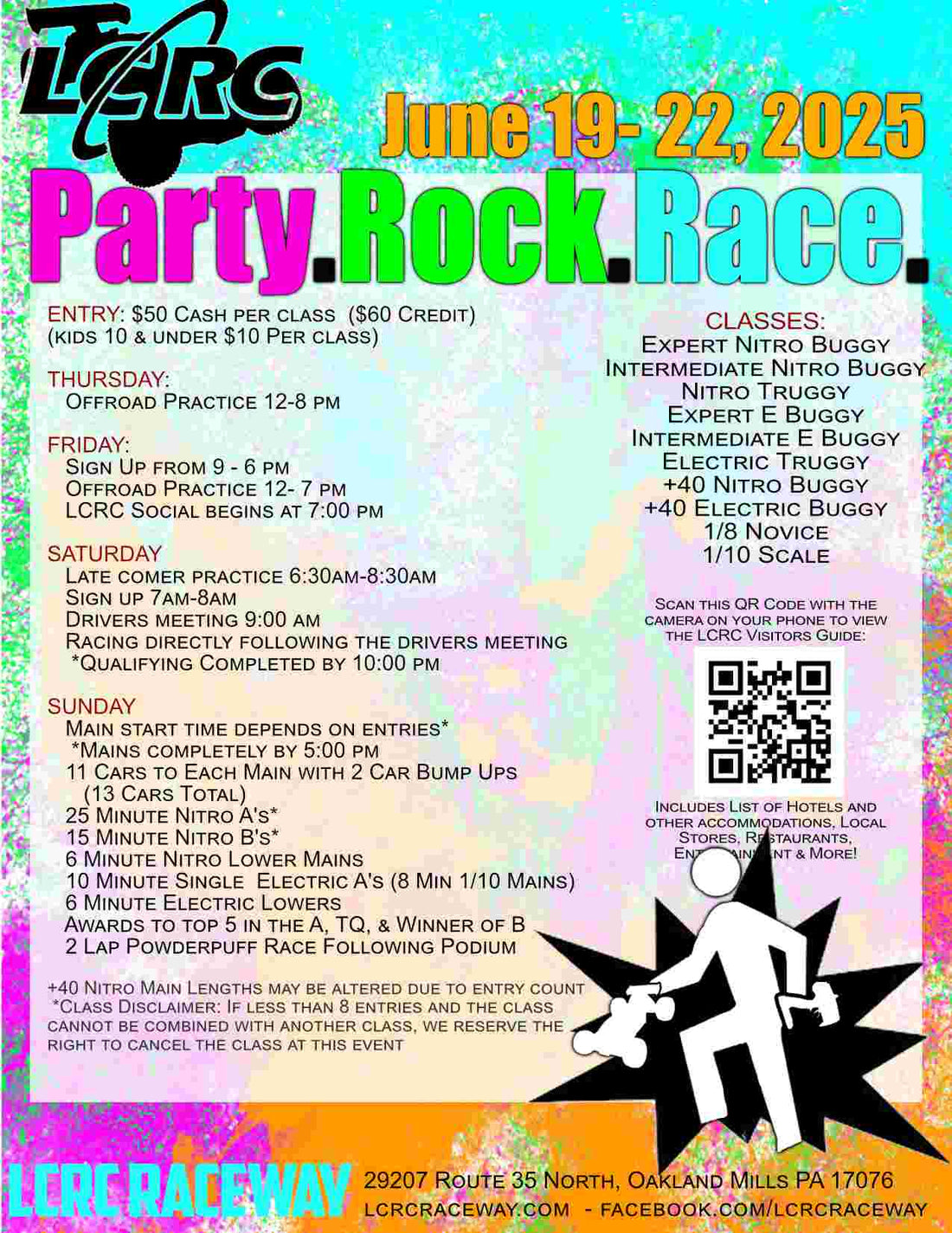 LCRC Presents: The Party.Rock.Race. on June 19th - 22nd, 2025