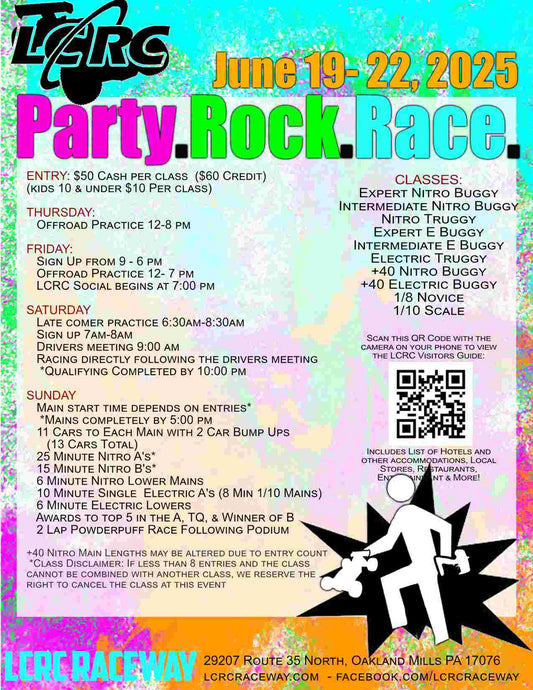 LCRC Presents: The Party.Rock.Race. on June 19th - 22nd, 2025