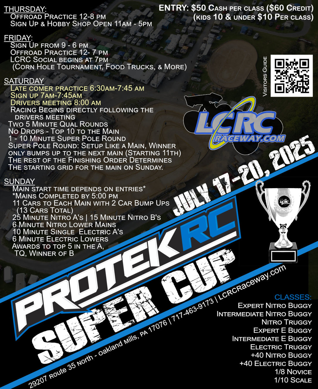 LCRC Presents: The ProTek RC Super Cup on July 17th - 20th, 2025