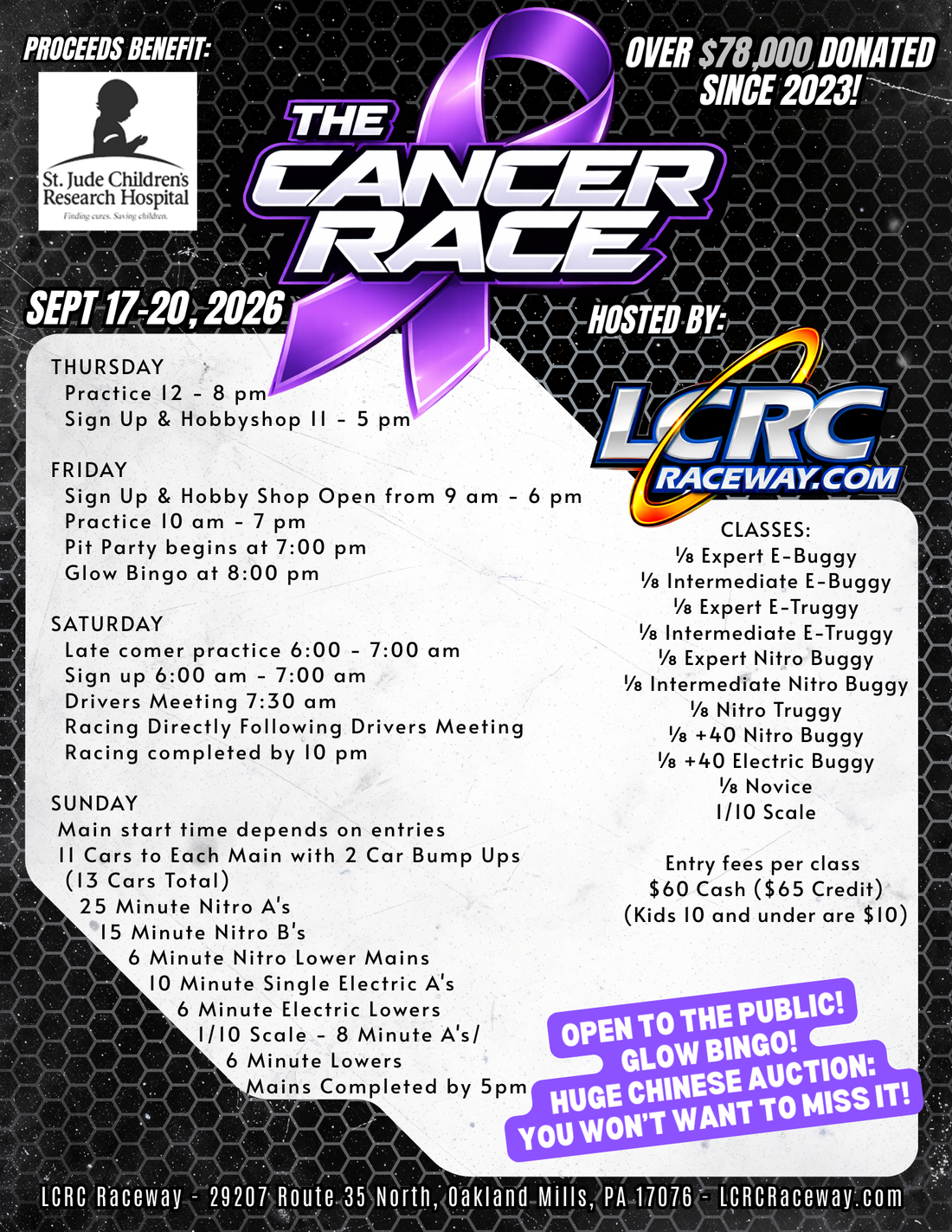The Cancer Race - September 17th - 20th, 2026