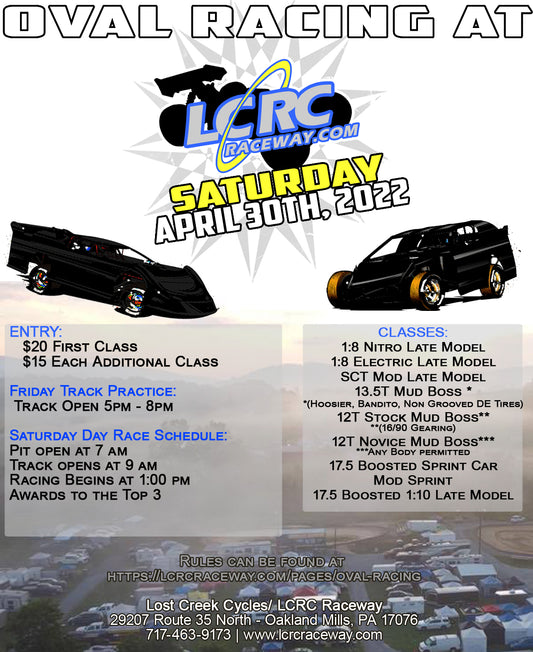 Up Next: LCRC Oval Season Opener - April 30th, 2022