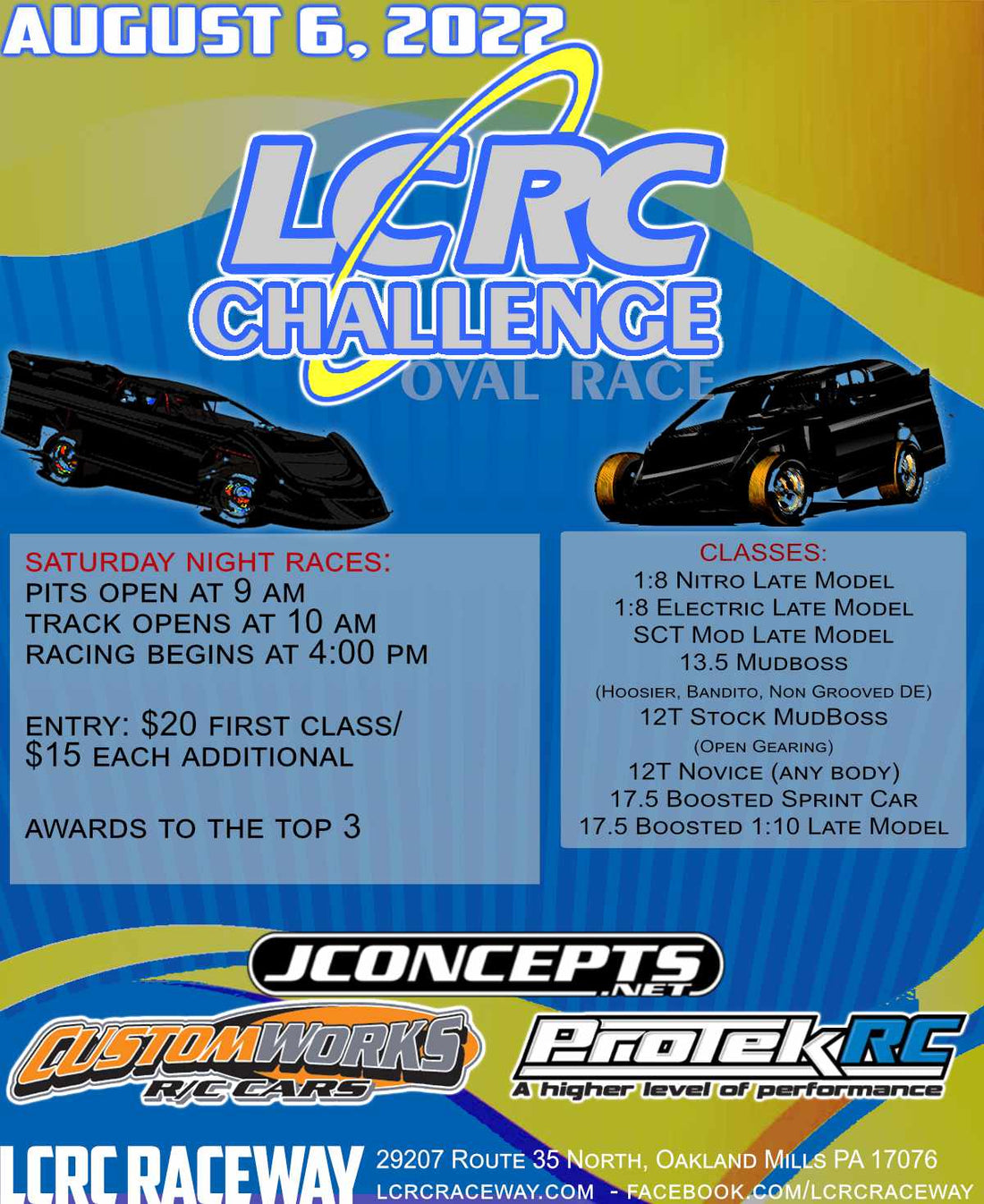 LCRC Presents: The LCRC Challenge; an Oval Race - August 6th, 2022