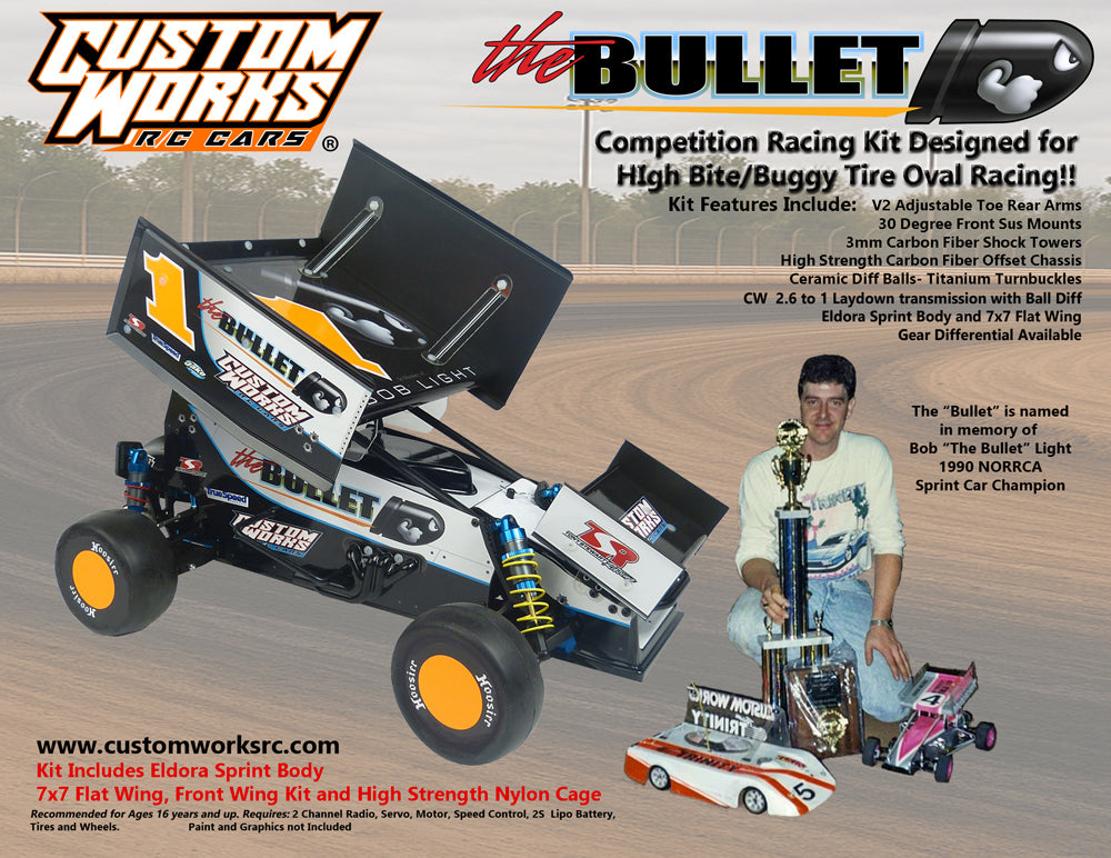 Custom Works 0740 R/C "The Bullet" High Bite Sprint Car