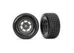 Traxxas 10473X Dirt Oval Gray Front Wheels w/ Hoosier Tires (2)