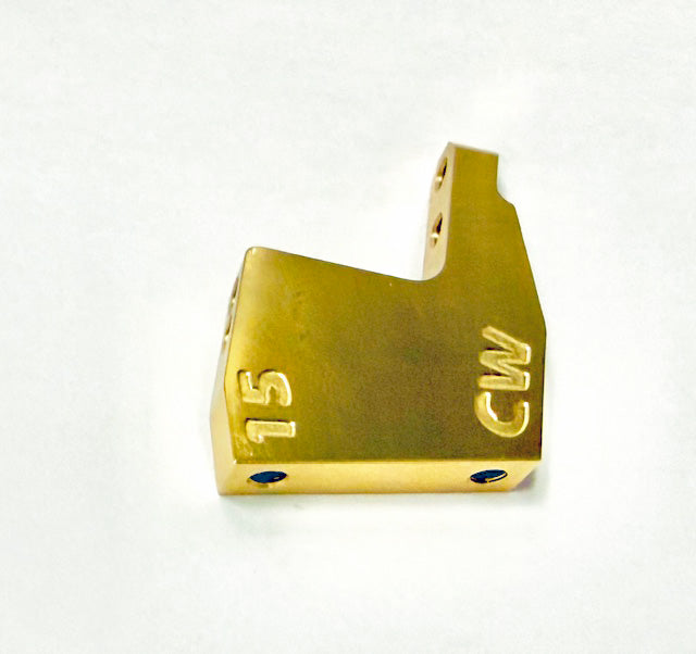Custom Works 2416 BRASS FRONT SUSPENSION MOUNT 15º (3MM)