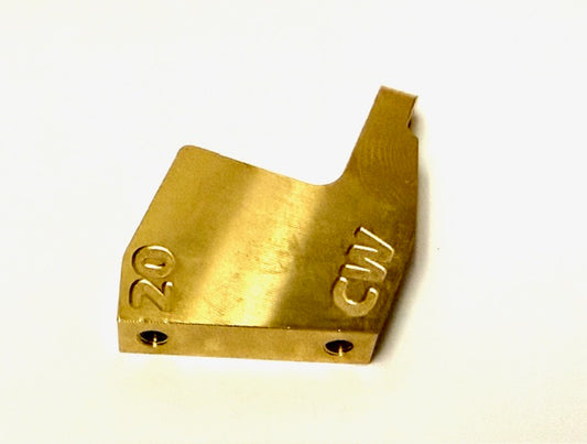Custom Works 2418 BRASS FRONT SUSPENSION MOUNT 20º (3MM)
