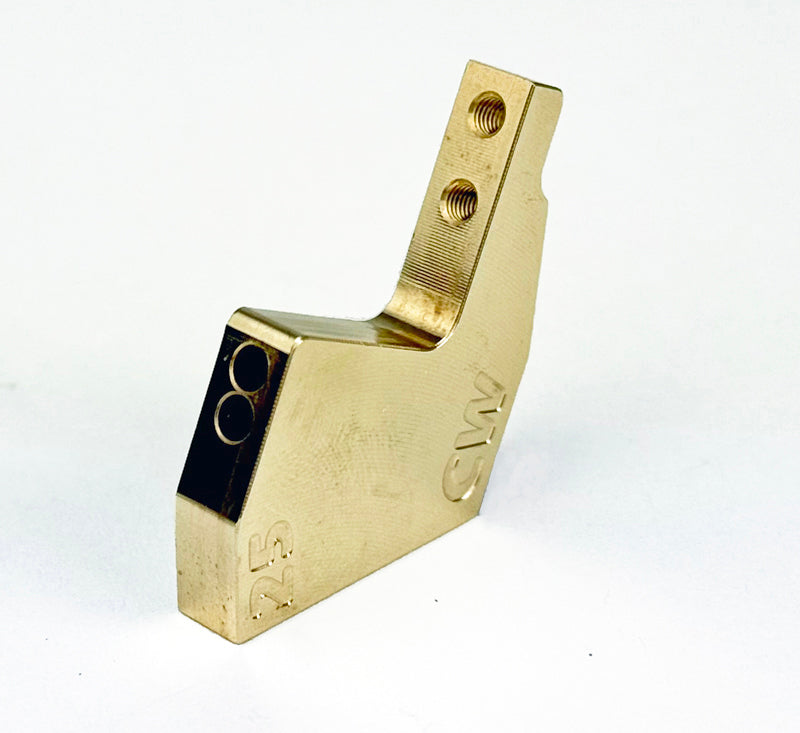 Custom Works 2420 Brass Front Suspension Mount 25 Degree (3mm)
