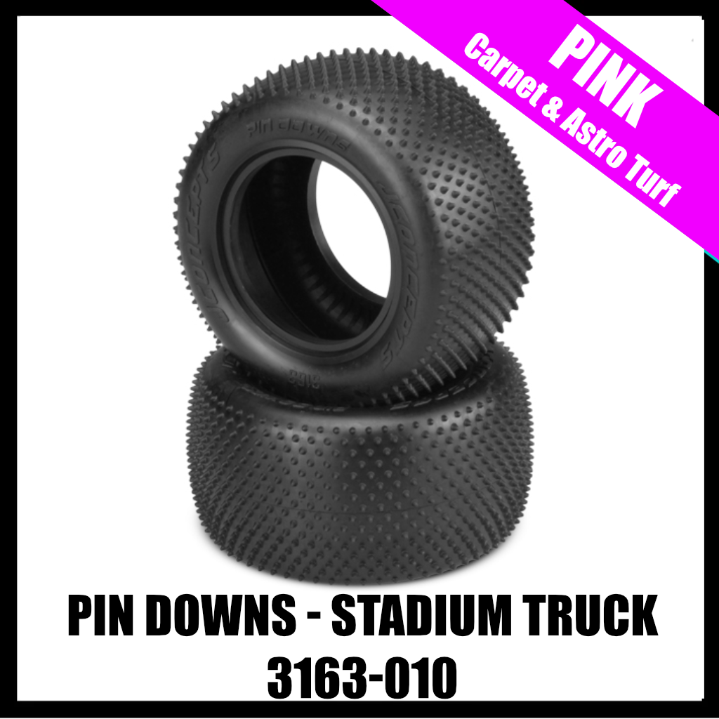 Jconcepts 3163-010 Pin Downs - pink compound - (fits 2.2" Stadium truck wheel)