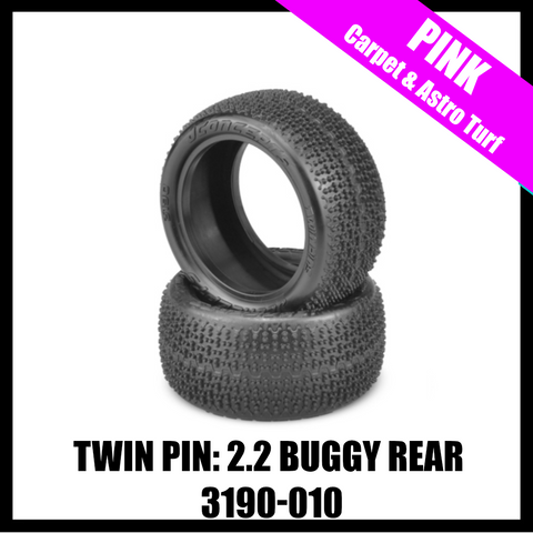 Jconcepts 3190-010 Twin Pins - pink compound (fits 2.2" buggy rear wheel)