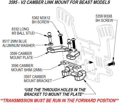 Custom Works 3595 V2 Rear Camber Link Mount (Fits: Beast)