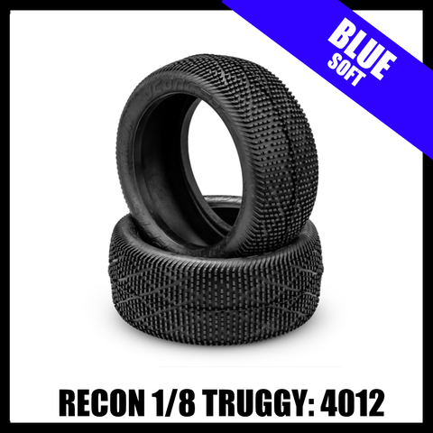JConcepts 4012-01 Recon 4.0" 1/8th Off-Road Truggy Tires (2) (Blue)