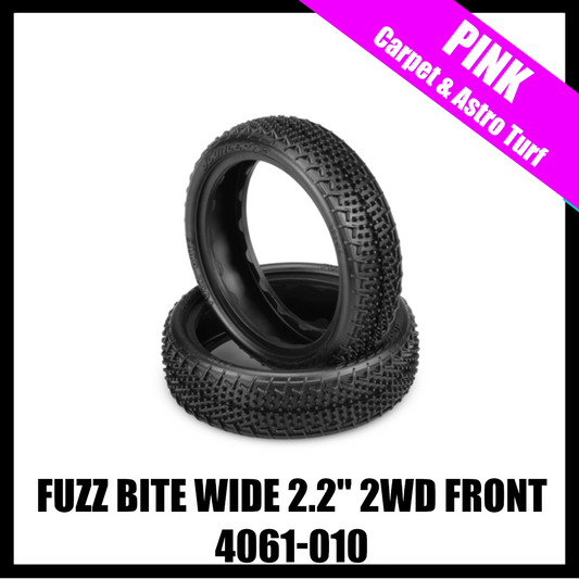 JConcepts 4061-010  Fuzz Bite Wide Carpet 2.2" 2WD Front Buggy Tires (2) (Pink)