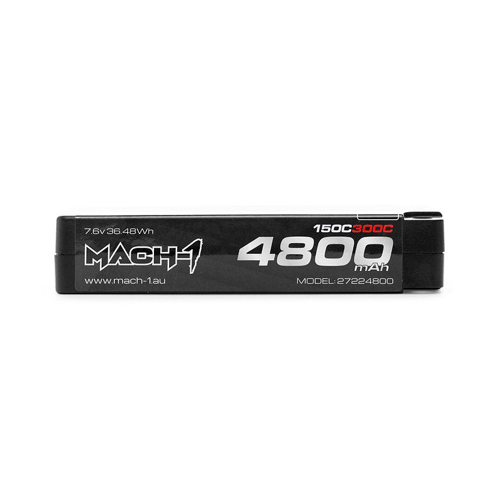 MACH-1 RACING 4800 MAH 2C 7.6V LIHV TITANIUM SERIES 2S Low Profile Shorty