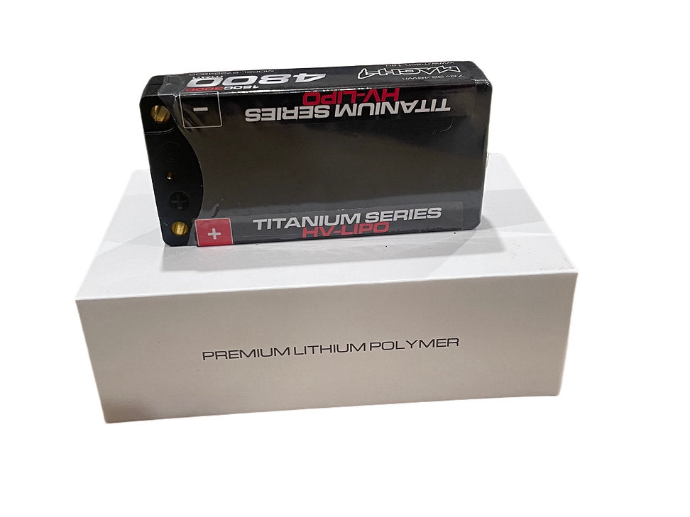 MACH-1 RACING 4800 MAH 2C 7.6V LIHV TITANIUM SERIES 2S Low Profile Shorty
