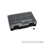 JConcepts 5151-28 Parts Storage Box (Black/Smoke Grey) (14.5x11x2.37")