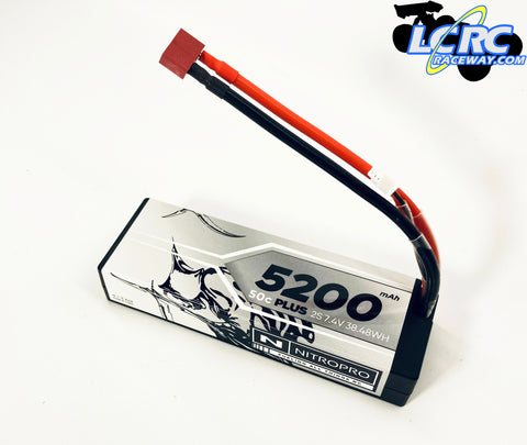 NitroPro 5200 mAh 50c 2 S 7.4 V 38.48WH Mudboss Battery with Deans End