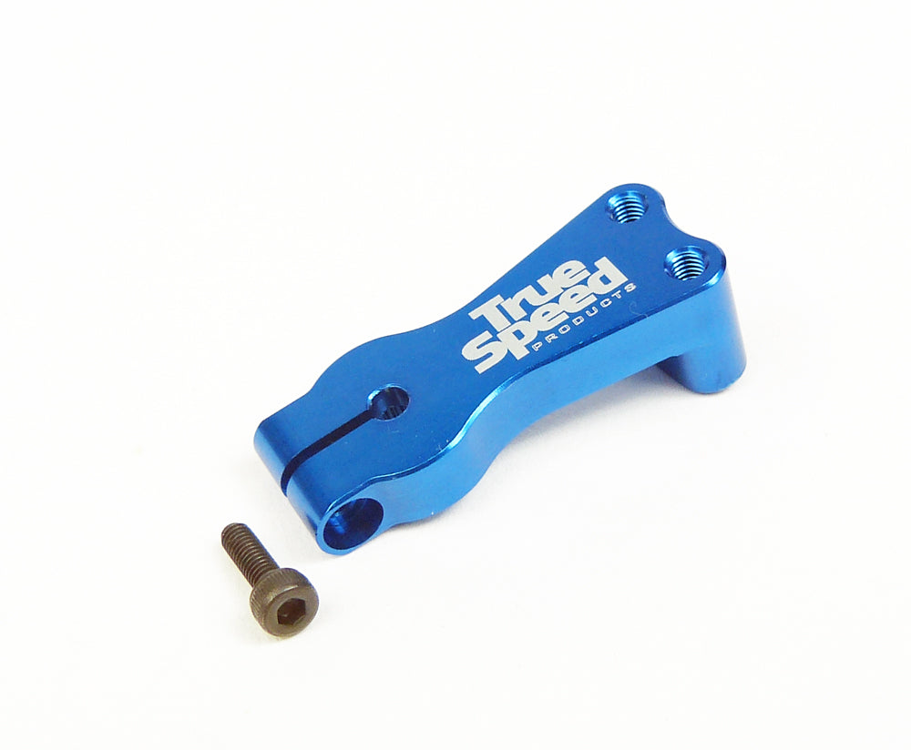 Custom Works 5248 Blue Alum Extended Front Mount Servo Arm (M3, 25T)