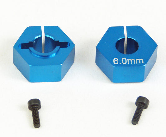 Custom Works 7284 12mm Clamping Hex for 5mm Axle, 6mm Offset (pr)